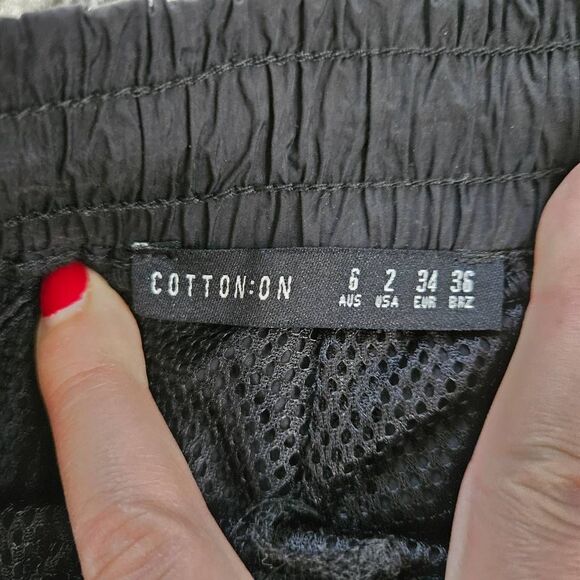 3/$15 Cotton On Black Stripe Athletic Shorts Size 2 - Picture 2 of 5